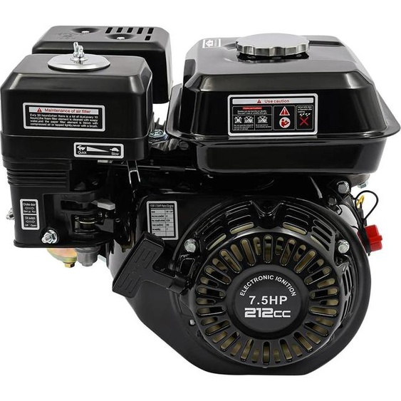 Moteur à essence de 212 cm³ - 4 temps à soupapes en tête - monocylindre - refroidi par air - puissance 7,5 ch/4,0 kW - arbre 20×50 mm