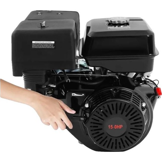Moteur à essence, puissant moteur de 15 CV, système de refroidissement par air, construction durable en aluminium et en fer