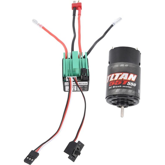 Moteur Brushed ESC Combo,Kit RC Brushed Motor ESC,550 Brushed Motor,320A Brushed ESC,Contrôleur de vitesse électronique,Brushed ESC Set
