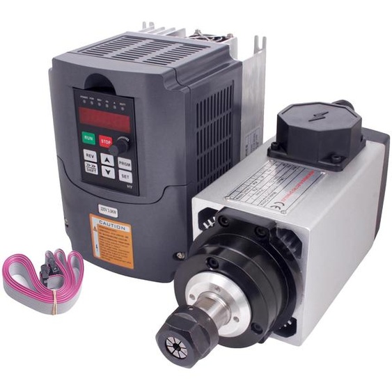Moteur de broche, 18 000 tr/min, refroidi par air, avec variateur de fréquence