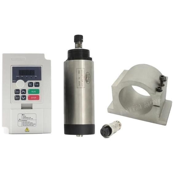 Moteur de broche CNC, puissance 1,5 kW, système de refroidissement à air, kit complet, 220 V