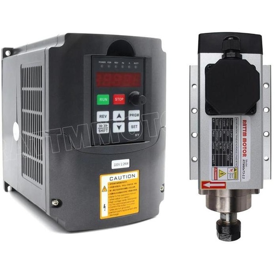 Moteur de broche, haute précision, refroidissement par air, kit 3