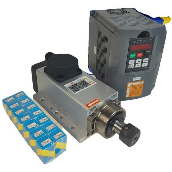 Moteur de broche, haute précision, refroidissement par air, kit 4