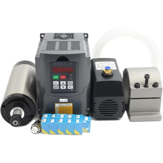 Moteur de broche refroidi par eau pour CNC, haute précision, applications polyvalentes, kit complet