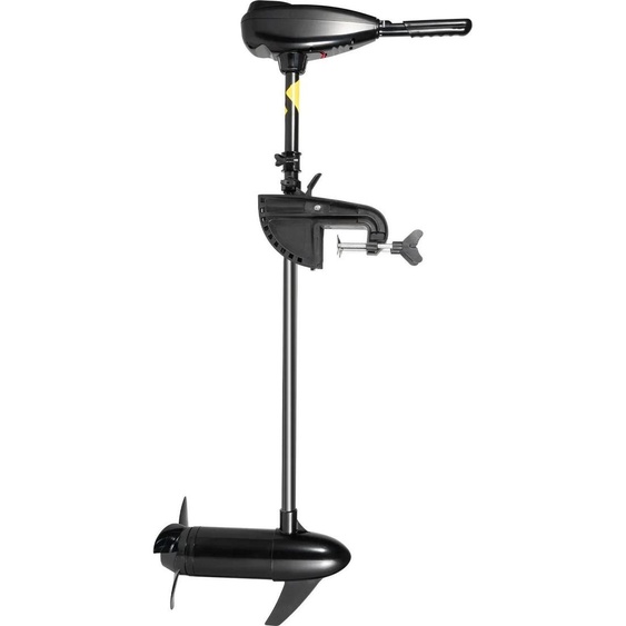 Moteur électrique pour bateau - Moteur hors-bord 12 V, 800 W - Poussée de 36 kg (80 lbs) - Adapté pour bateau pneumatique - Arbre réglable en hauteur - Noir