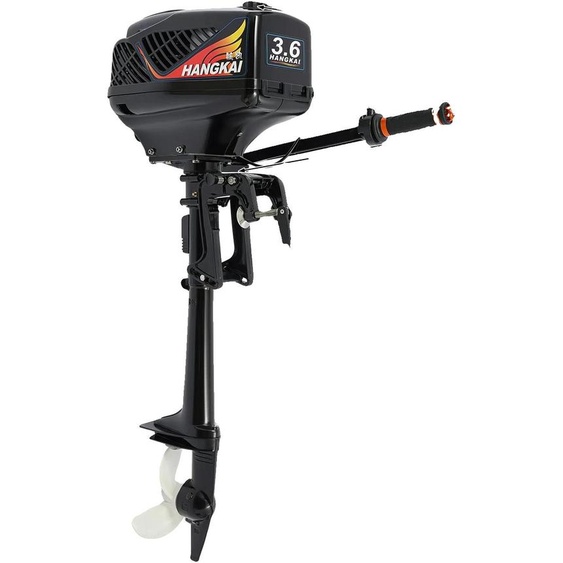 Moteur hors-bord, moteur 2 temps, direction à 360°, couleur noire