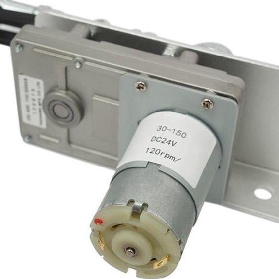 Moteur linéaire pour mouvement de va-et-vient - 24V DC - Course de 3 à 15 cm - Aluminium et acier