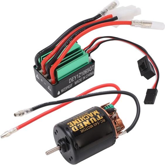Moteur Noir 540 Brushed avec ESC Vert 65A Protection surchauffe Grande Torsion RC Car Parts 55T