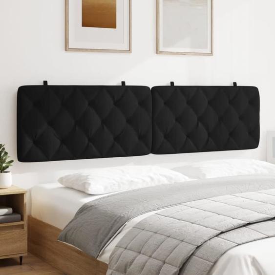Coussin de tête de lit - MOTHINESSTO - 12878X - Velours noir - 200 cm - Confort optimal