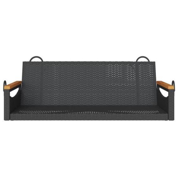 Balancelle - MOTHINESSTO - 13412X - Résine tressée - Noir - 109x62x40 cm