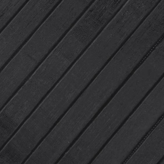 Tapis - MOTHINESSTO - Modèle carré - 100x100 cm - Couleur gris - Matériau bambou