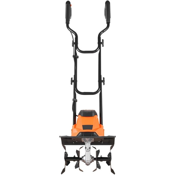 Motoculteur électrique SucceBuy dune largeur de travail de 36 cm, dune profondeur de travail de 22 cm et dune puissance de 1 200 W, équipé de dents en acier et dun guidon rabattable, idéal pour lentretien du jardin, de la pelouse et de la cour