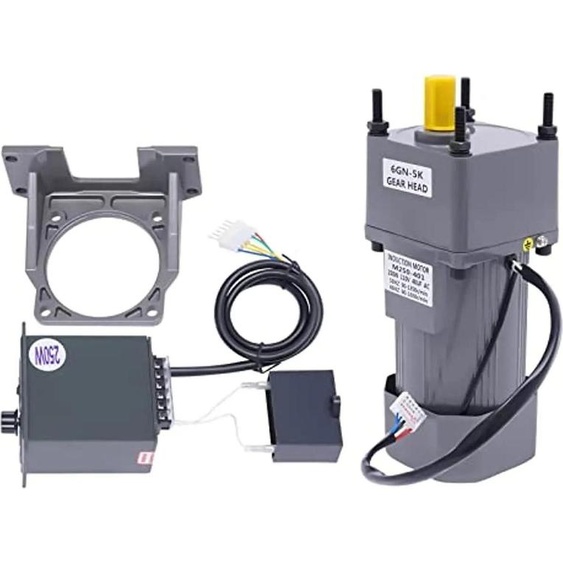 motoréducteur AC 250W, moteur électrique avec régulateur de vitesse, 0-270 tr/min, silencieux, 5K, 110/220 V