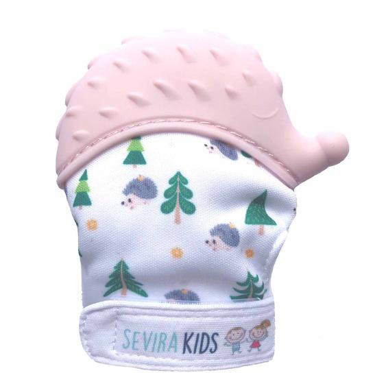 Moufle De Dentition En Silicone Alimentaire Hérisson Rose