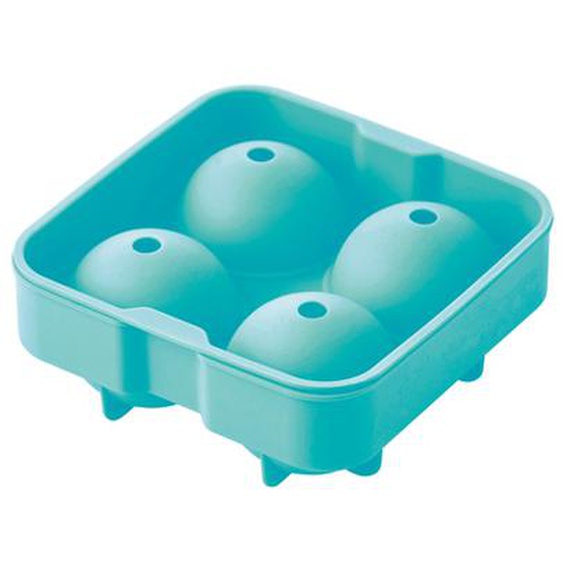 Moule à glaçons 4 boules de glace en silicone bleu de 4,5cm