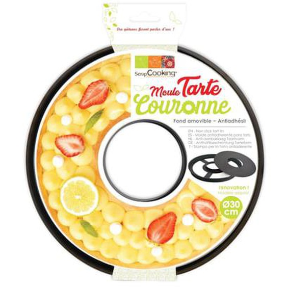 Moule tarte couronne noir Ø30 cm