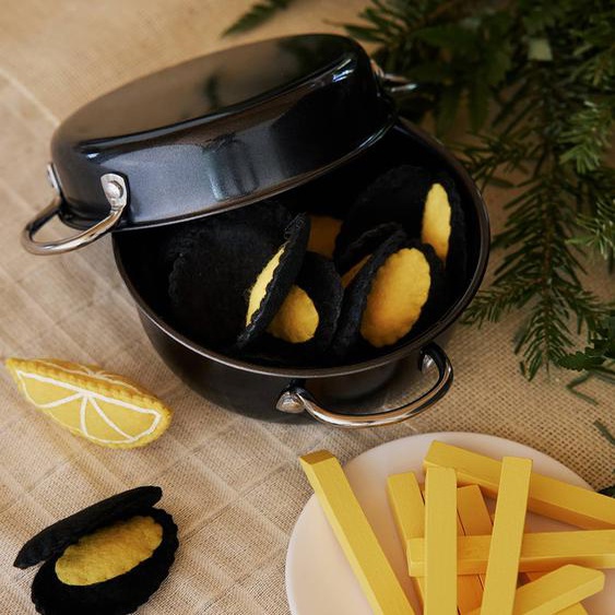 Moules frites en bois FSC® noir