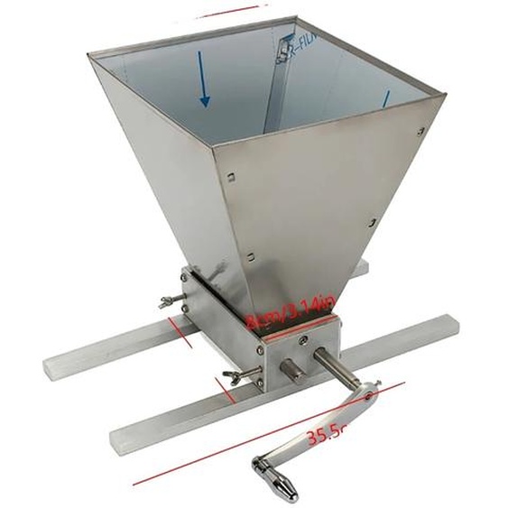 Moulin à céréales manuel, aluminium durable, mécanisme à cylindres réglable, argenté