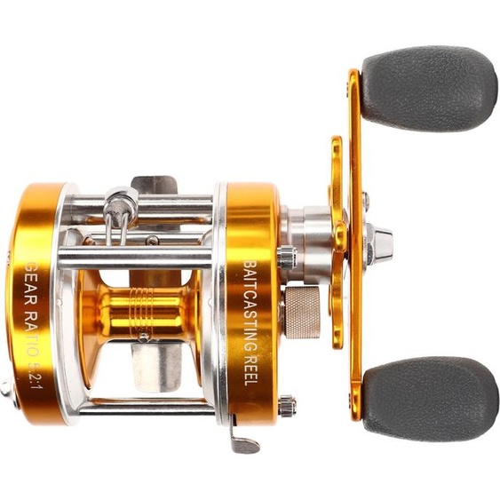 Moulinet de pêche en métal poignée souple puissant