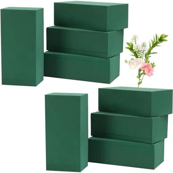 Mousse de Fleurs Vertes,Mousse absorbante pour compositions Florales 8 pièces Fournitures darrangements