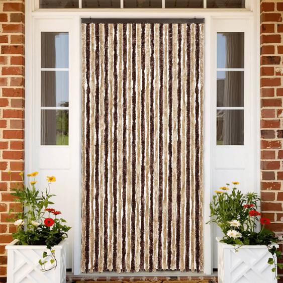 Moustiquaire beige et marron clair 118x220 cm chenille