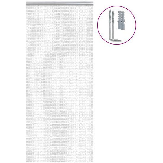 Moustiquaire de porte à chaîne 90x200 cm aluminium