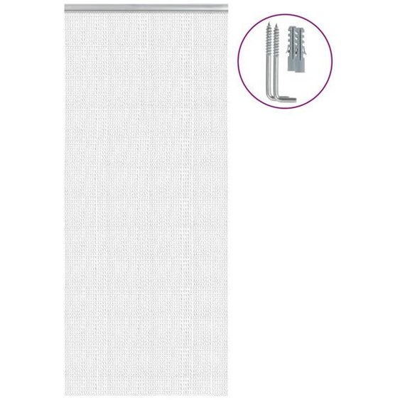 Moustiquaire de porte à chaîne 90x212 cm aluminium