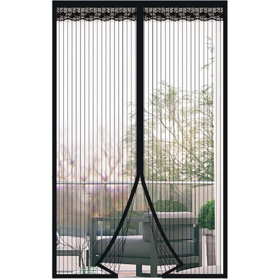 Moustiquaire de Porte Magnétique Rideau de Porte Antimoustique avec Fermeture Aimantée Sans Perage pour Porte de Balcon, porte Cave, Porte de