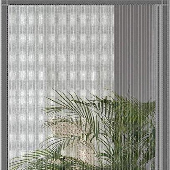 Moustiquaire en fibre de verre - Anti-insectes - Réversible - 80 x 190 cm - Gris