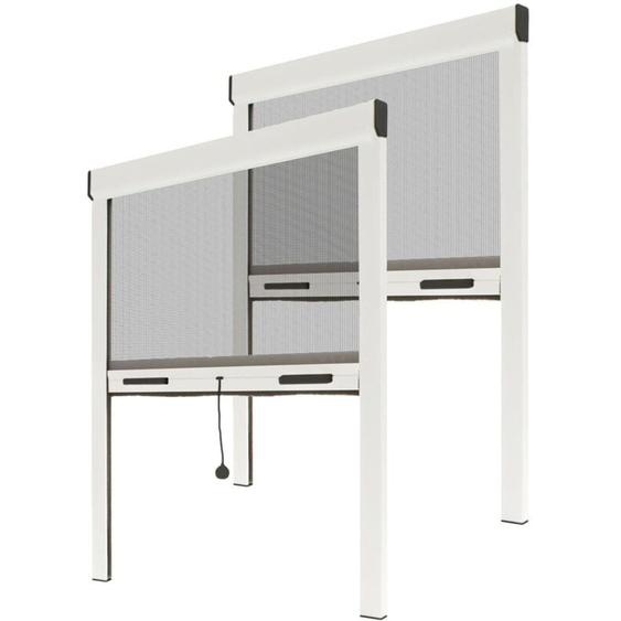 Avosdim - moustiquaire enroulable l 100 x h 160 cm alu blanc – lot 2 – recoupable pour fenêtre – pose facile