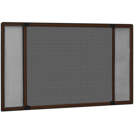 Moustiquaire extensible pour fenêtres Marron (100-193)x75 cm