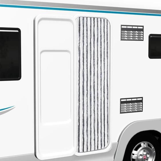 Moustiquaire Gris et blanc 56 x 185 cm Chenille