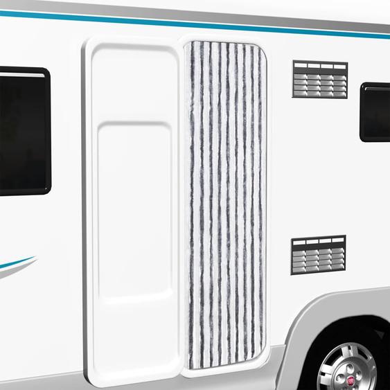 Moustiquaire Gris et blanc 56x200 cm Chenille