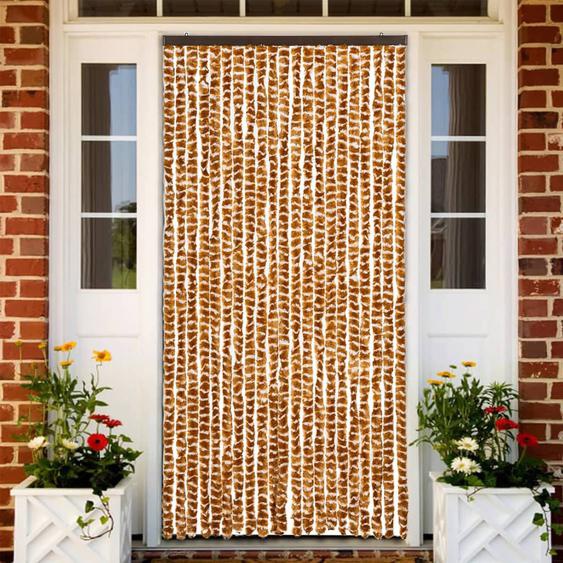 Moustiquaire Ocre et blanc 90x220 cm Chenille