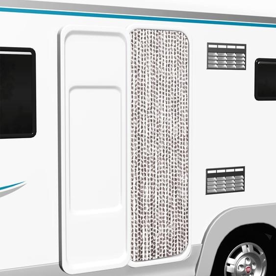 Moustiquaire Taupe et blanc 56x185 cm Chenille