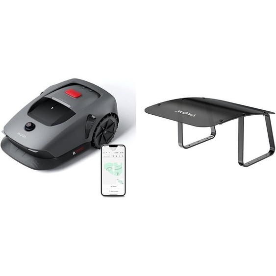MOVA 600 Robot Tondeuse, installation sans fil, cartographie 3D-LiDAR 600 m², évitement intelligent des obstacles, App contrôle, coupe en U, silencieu