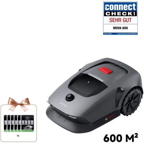 MOVA 600 Robot tondeuse Kit 81 lames, installation sans fil, cartographie 3D-LiDAR 600m², évitement obstacles, contrôle via app
