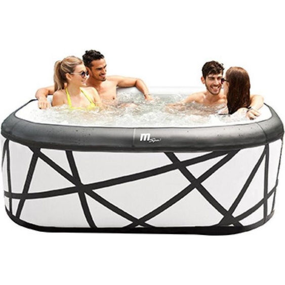MSpa PureHaven spa gonflable 185x185x68 cm pour 6 personnes autonettoyant incl. cartouches filtrantes et couverture Poids à vide 35 kg