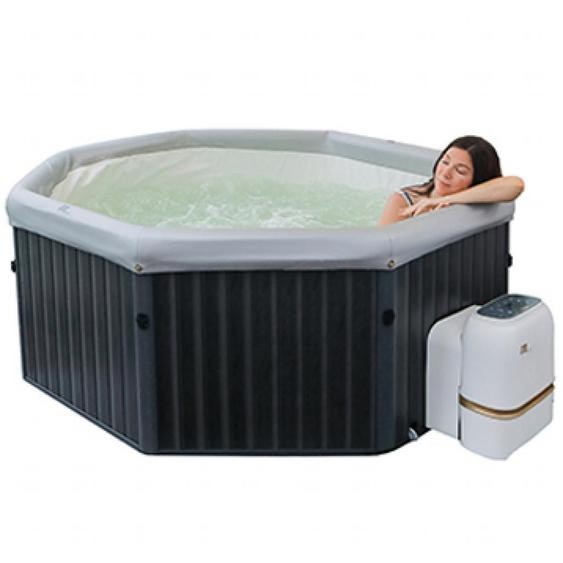 MSpa PureHaven spa gonflable 193x193x76 cm pour 6 personnes autonettoyant incl. cartouches filtrantes et couverture Poids à vide 24 kg