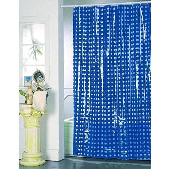 Rideau de douche - MSV - 180x200cm - PVC 100% - Bleu Foncé - Accessoires salle de bain