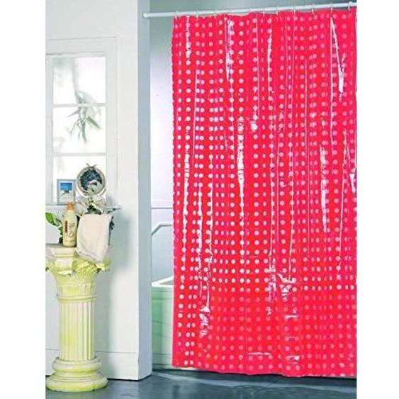 MSV Rideau de douche PVC 180x200cm Rouge