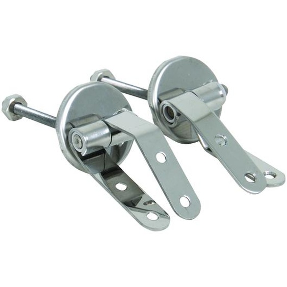 MSV Siège de WC Couvercle de WC MDF noyau en bois parquet Charnières en acier inoxydable - qualité supérieure et stable