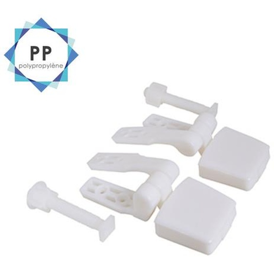 MSV Siège de WC Couvercle de WC Pin bois Charnières en plastique - qualité supérieure et stable