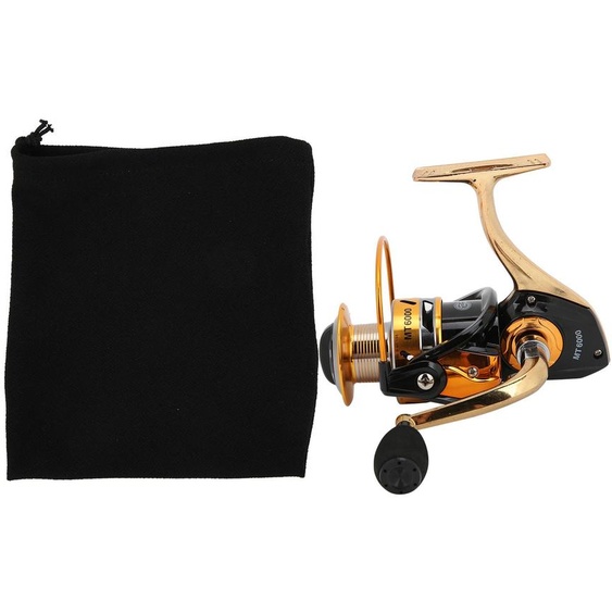 MT6000 Moulinet de pêche au lancer en métal 12+1BB 5,5 : 1 engrenage Roue portable