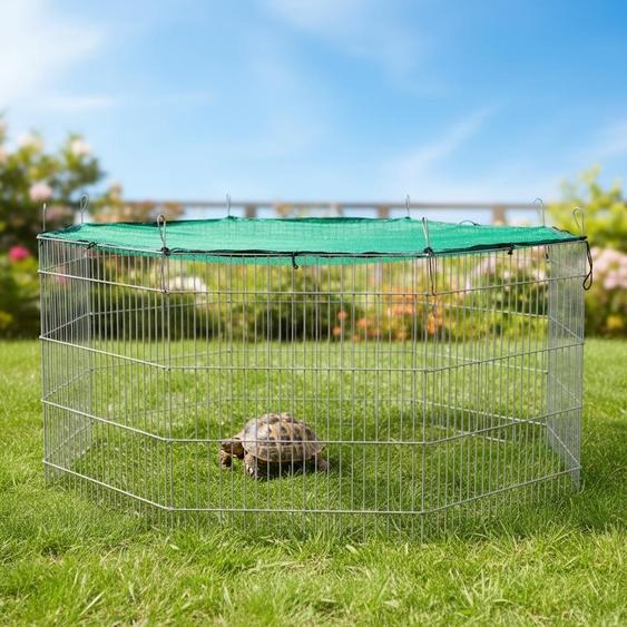 Mucola Clapier pour lapins Enclos libre Enclos pour animaux 204cm Filet de protection en acier Clapier pour chiots Clapier pour lapins Hamsters Oies Parc pour poules