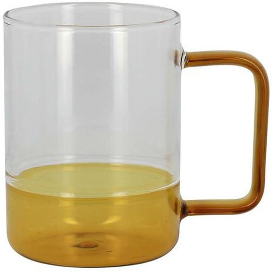 Mug en verre borosilicate bicolore curry 50cl