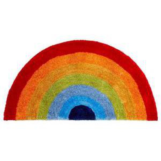 Multicolore Tapis enfant poils courts rond RAINBOW KID imprimé Multicolore  70x140  - Polypropylène - 0