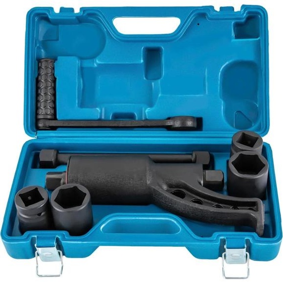 Multiplicateur de couple - Jeu de clés à écrou de roue - Rapport de transmission 1:64 - Couple 4800 Nm - Acier allié - Poids 9 kg - Mallette 39×22,5×11 cm - Noir