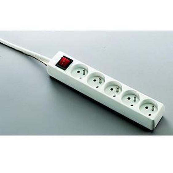 Multiprise 5 prises avec interrupteur - cordon 1,5 m