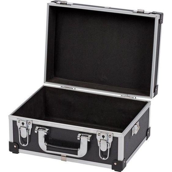 Münzkoffer - Mallette à outils vide + sangle + serrures noir